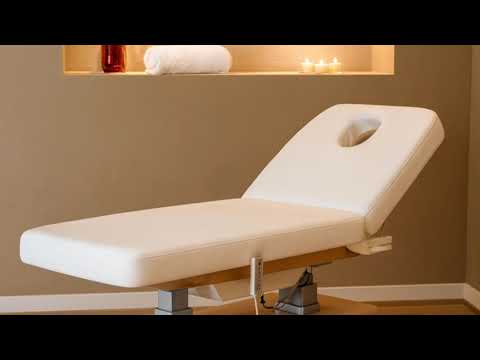 Elektrische Massageliege mit 4 Motoren, Massagetisch mit Heizfunktion, Behandlungsliege Libra für höchste Komfortansprüche.