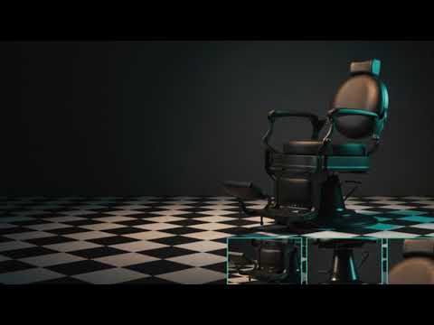 Barber stuhl in Schwarz, Herren Friseurstuhl Shor, Luxus für den modernen Barbershop stuhl - Tiptop - Einrichtung