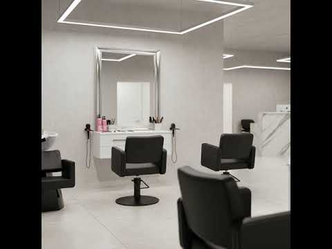1x Friseur Waschbecken Knot Schwarz-Weiß und 3x Friseurstuhl Class R - Tiptop - Einrichtung
