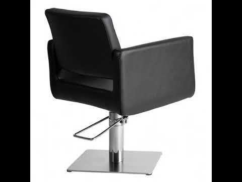 Friseurstuhl in eleganter Schwarz-Farbe, Luxuriöser Friseur stuhl Chic Q - Tiptop - Einrichtung