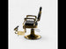 Barber stuhl in Gold-Schwarz, Herren Friseurstuhl Mae mit hydraulischer Pumpe, Barbershop stuhl - Tiptop - Einrichtung