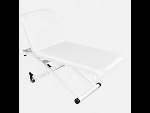 Elektrische Massageliege mit 1 Motor, Behandlungsliege in Weiß - Massagetisch Heka Profi-Massagebank