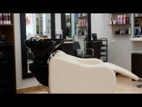 Friseur Waschbecken Velaris-roll mit elektrisch Fußstütze, Massagefunktion Friseurwaschbecken für entspannendes Haarwaschen.