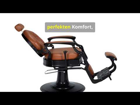 3x Barber stuhl in Braun, Herren Friseurstuhl Check, Luxuriöser Barbershop stuhl für stilvolle Salons - Tiptop - Einrichtung