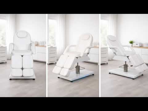 Drehbarer hydraulischer Fußpflegestuhl, Pedistuhl Mensa mit stabiler Struktur und verstellbarem Fuß- und Rückenlehnen.