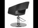 Friseurstuhl in eleganter Schwarz-Farbe, Luxuriöser Friseur stuhl Boho mit Runder Fuß - Tiptop - Einrichtung