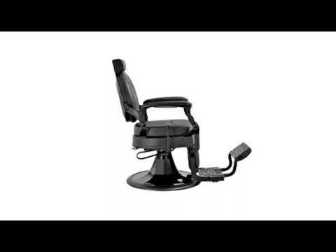 Barber stuhl in Schwarz, Herren Friseurstuhl Caesar, Luxuriöser Barbershop stuhl - Tiptop - Einrichtung