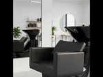 Friseur Waschbecken mit ergonomischem Schwarz, Friseurwaschbecken Knot