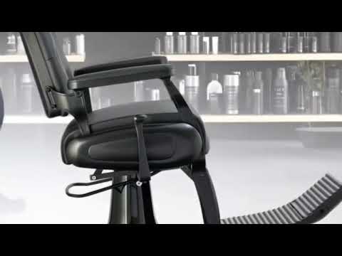 3x Barber stuhl in Schwarz, Herren Friseurstuhl Crop, Luxuriöser Barbershop stuhl für stilvolle Salons - Tiptop - Einrichtung