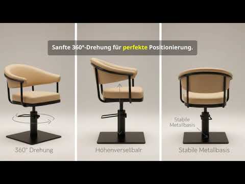 Friseurstuhl mit modernem Design, Luxuriöser Friseur stuhl Lyra-BE - Tiptop - Einrichtung