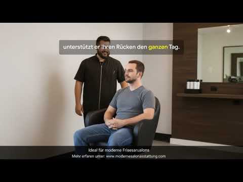 Friseurstuhl in eleganter Schwarz-Farbe, Luxuriöser Friseur stuhl Mop - Tiptop - Einrichtung