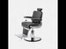 Barber stuhl in elegantem Schwarz-Silbe, Herren Friseurstuhl Gon, Barbershop stuhl - Tiptop - Einrichtung