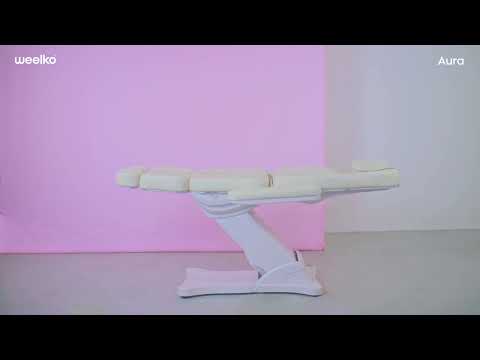 Beheizbare Kosmetikliege mit 3 Motoren, Behandlungsliege in Weiß, Kosmetikstuhl Aura - Tiptop - Einrichtung