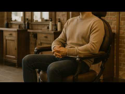 Barber stuhl in Schwarz-Braun mit hydraulischer Pumpe, Herren Friseurstuhl Mae, Barbershop stuhl - Tiptop - Einrichtung