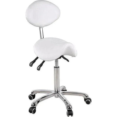 Sattelhocker mit Rückenlehne Dynamic in Weiß - Ergonomischer Arbeitsstuhl für maximalen Komfort - Tiptop - Einrichtung
