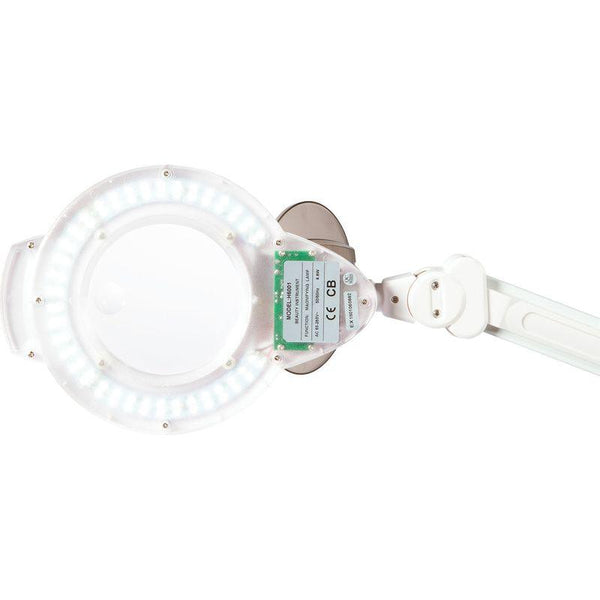 Set - Kosmetikstuhl mit Schubladen Nash Top in Weiß - LED-Lupenlampe, Stativ Crux - Hocker Ceti Adapt - Tiptop - Einrichtung