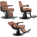 Luxuriöser 3x Barber stuhl, Herren Friseurstuhl Dour-V02, ideal für stilvolle Barbershops mit hochwertiger Hydraulik.