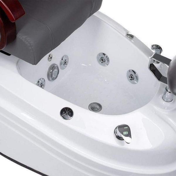 SPA Pediküre Stuhl BR-2307 mit Massagefunktion und Waschbecken in Grau - Hochwertiges Design für Ihr Spa-Erlebnis - Tiptop - Einrichtung
